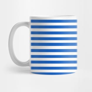 Blue and white stripes, classic pattern Mug